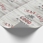 Retro Santa Claus Weihnachten Rustikal Personalisi Geschenkpapier (Ecke)