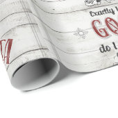 Retro Santa Claus Weihnachten Rustikal Personalisi Geschenkpapier (Rolleneckpunkt)