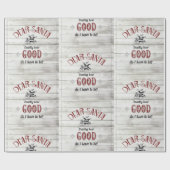 Retro Santa Claus Weihnachten Rustikales Vintages  Geschenkpapier (Flach)