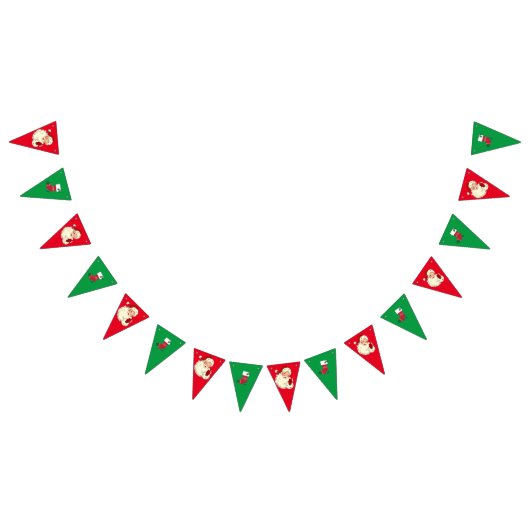 Retro Santa Claus Weihnachten Wimpelkette (Alle)