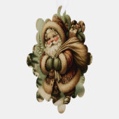 Retro Santa Claus with Gifts Ornament Karte (Rechts)