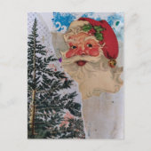 Retro Santa Collage Postkarte (Vorderseite)