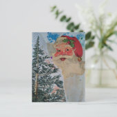 Retro Santa Collage Postkarte (Stehend Vorderseite)