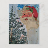 Retro Santa Collage Postkarte (Vorderseite)