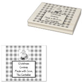 Retro Santa Cookies Made with Love Wood Art Stamp Gummistempel (Stempel)