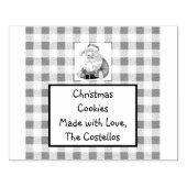 Retro Santa Cookies Made with Love Wood Art Stamp Gummistempel (Prägung)
