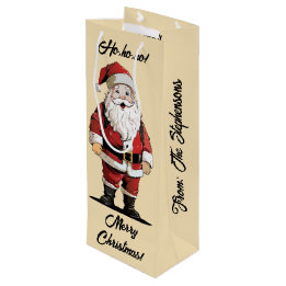 Retro Santa Cristmas Geschenktasche Geschenktüte Für Weinflaschen