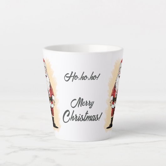 Retro Santa Cristmas Latte Tasse (Vorderseite)
