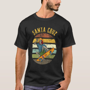 Retro Santa Cruz California Skelton Skater Skatebo T-Shirt