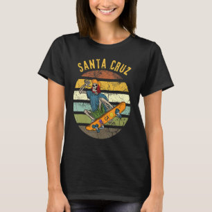 Retro Santa Cruz California Skelton Skater Skatebo T-Shirt