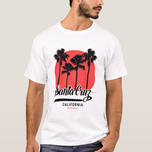 Retro Santa Cruz Sunset Vibes T-Shirt (Vorderseite)