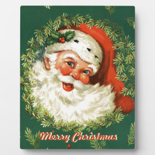 Retro Santa Decorative Plaque Fotoplatte
