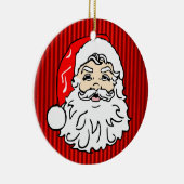 Retro Santa Face Red Keramik Ornament (Rechts)