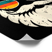 Retro Santa Face Sungles Funny Christmas Family Ou Poster (Ecke)