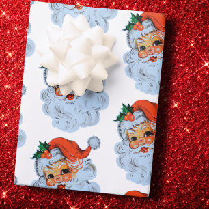 Retro Santa face Weihnachten Geschenkpapier Set