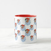 Retro Santa face Weihnachten Tasse (Zentrum)