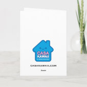 Retro Santa Feiertagskarte (Rückseite)