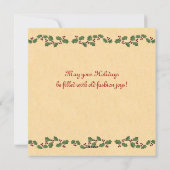 Retro Santa Flat Weihnachtskarte Feiertagskarte (Rückseite)