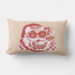 Retro Santa Fröhlich und Hell Groovy  Lendenkissen