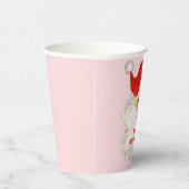 Retro Santa Geburtstag Pappbecher (Rechts)