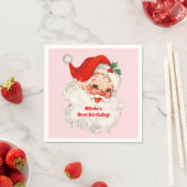 Retro Santa Geburtstag Serviette (Beispiel)
