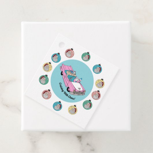 Retro Santa Geschenkanhänger (Beispiel)