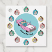 Retro Santa Geschenkanhänger (Vorderseite)