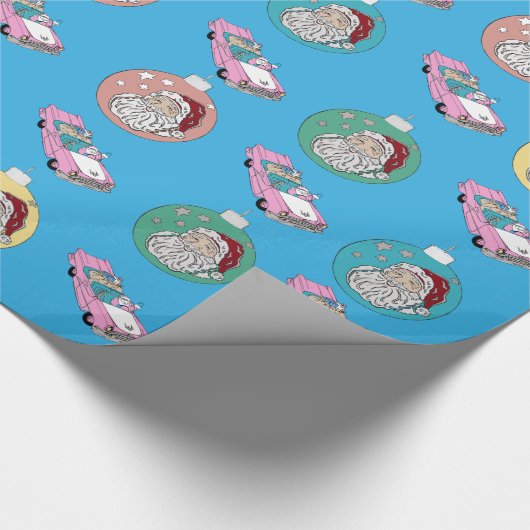 Retro-Santa Geschenkpapier (Ecke)