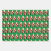 Retro Santa Geschenkpapier Set (Vorderseite 2)