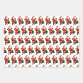 Retro Santa Geschenkpapier Set (Vorderseite)