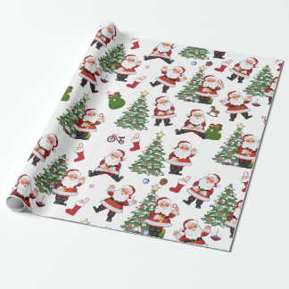 Retro Santa Gift Wrap Geschenkpapier