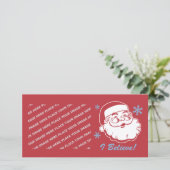 Retro Santa Glauve Feiertagskarte (Stehend Vorderseite)