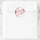 Retro Santa Glauve Geschenktafel Runder Aufkleber (Tasche)