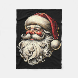 Retro Santa Head Weihnachten Weihnachten Postkarte Fleecedecke