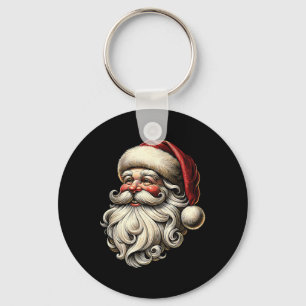 Retro Santa Head Weihnachten Weihnachten Postkarte Schlüsselanhänger