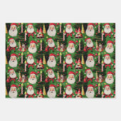 Retro Santa Holiday Geschenkpapier Set (Vorderseite 3)