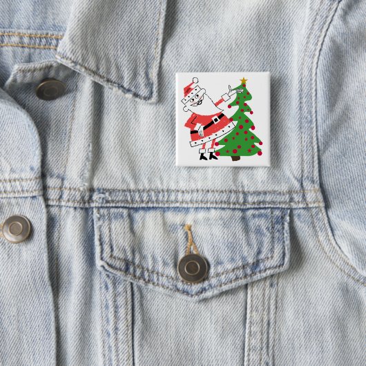 Retro Santa Holiday Tshirts und Geschenke Button (Beispiel)