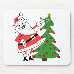 Retro Santa Holiday Tshirts und Geschenke Mousepad