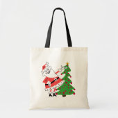 Retro Santa Holiday Tshirts und Geschenke Tragetasche (Vorne)