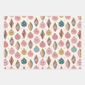 Retro Santa Holiday Wrapping Paper Geschenkpapier Set (Vorderseite 2)