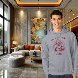 Retro Santa Hoodie - Vintag Halftone Weihnachten