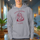 Retro Santa Hoodie - Vintag Halftone Weihnachten