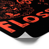 Retro Santa I See You When You're Flossing Dental Poster (Ecke)