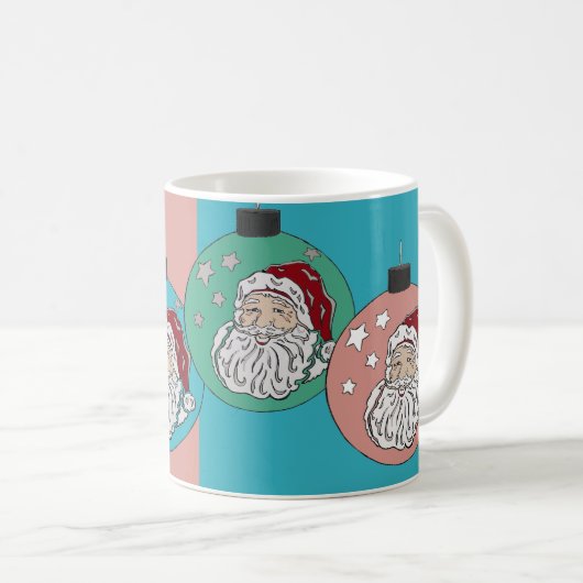 Retro Santa Kaffeetasse (VorderseiteRechts)
