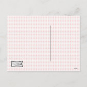 Retro Santa Kariert Feiertagspostkarte (Rückseite)