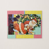 Retro Santa, Kekse und Milch, und tanzende Poodle Puzzle (Horizontal)