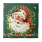 Retro Santa Keramik Tile Fliese (Vorderseite)