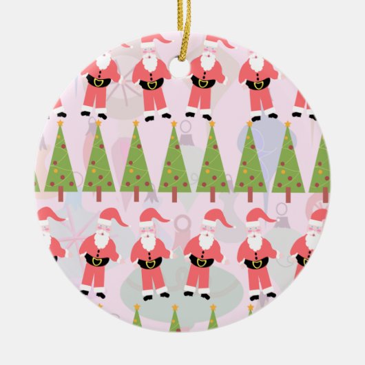 Retro Santa Keramikornament (Vorne)