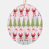 Retro Santa Keramikornament (Links)