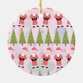 Retro Santa Keramikornament (Hinten)